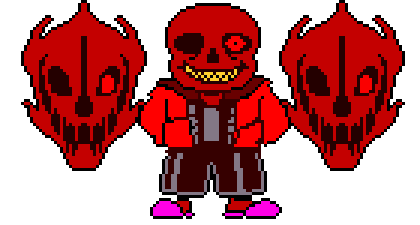[a45cec] RED With RED Gaster Blasters Sprite (FIXED!)