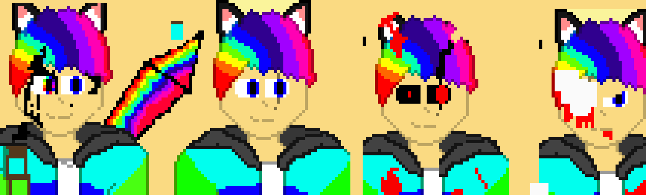 [401102] *they all shoot gaster blasters at the cloaked figure creating a giant blaster*-the rainbow squad