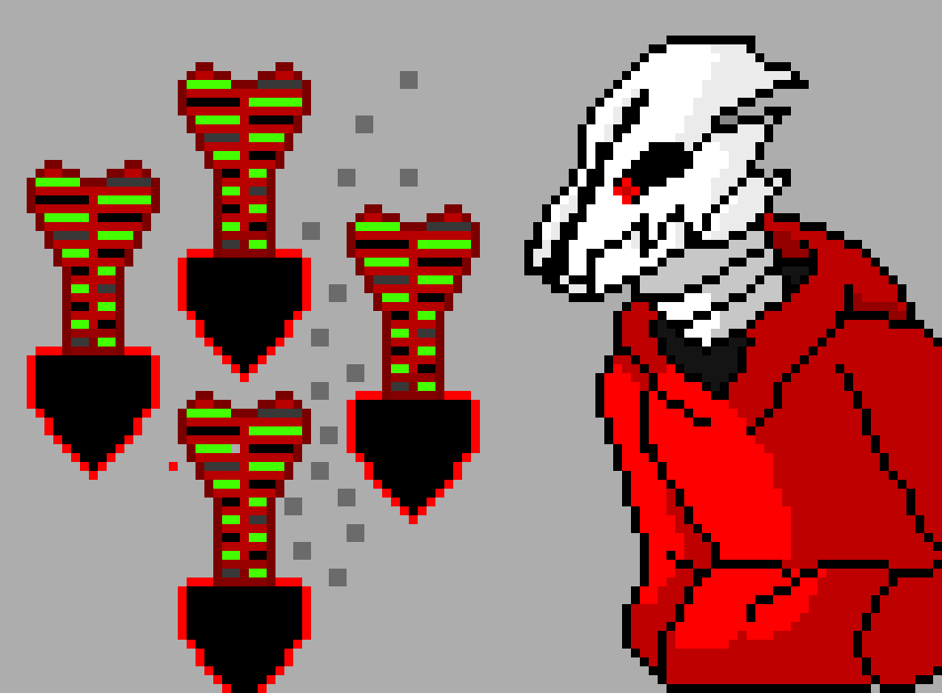 [7398c2] *Shoot more bones and blasters* :Red