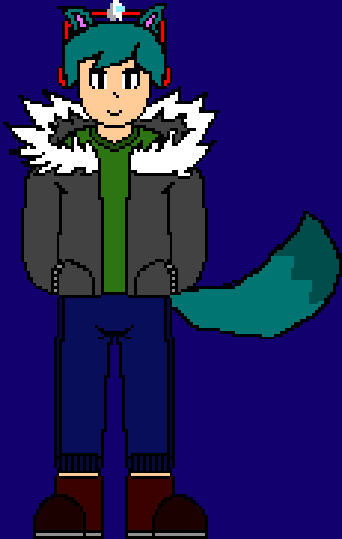 [3a33bd] umm orange hair red jacket umm and I think I saw a staff-Cade