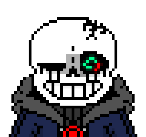 [11a9d7] -summons 4 knife rows in the air where tim is flying, then blast all the goop blasters-- -Killer!Sans