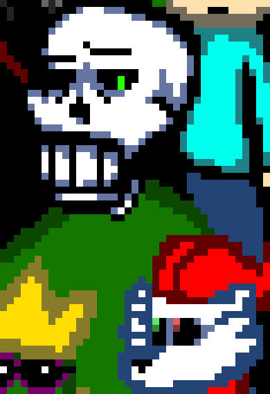 [95be89] We... Are archenemy`s... And in this goodbye image Goopi made... She put us next to each other..... I main question is... WHY!?...