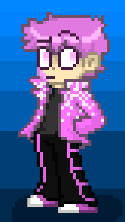 [752b4c] This does look pretty cool, and I actually was gonna do a rainbow of this! But one thing you should know, his hair is actually normally white, so even if the clothes change and the eyes do, his hair doesn`t. But it looks cool! -BD