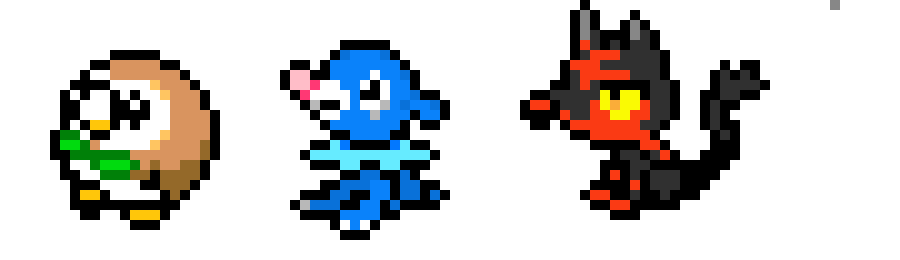 [9664c4] Rowlet, Popplio, and Litten