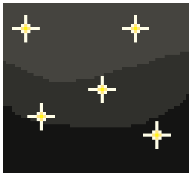 [2aa3da] blakc star sky