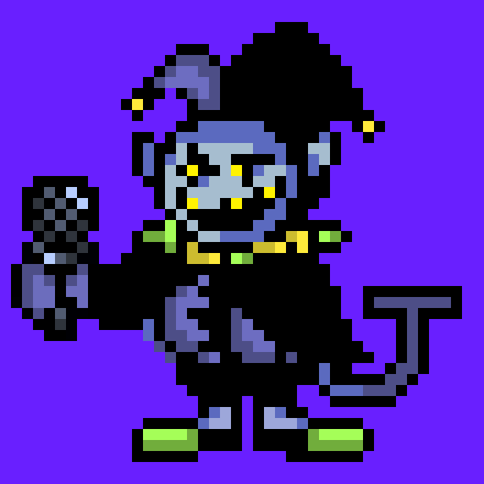 [970cdd] Jevil-*He laughs at Sans petty attempt to kill the things*