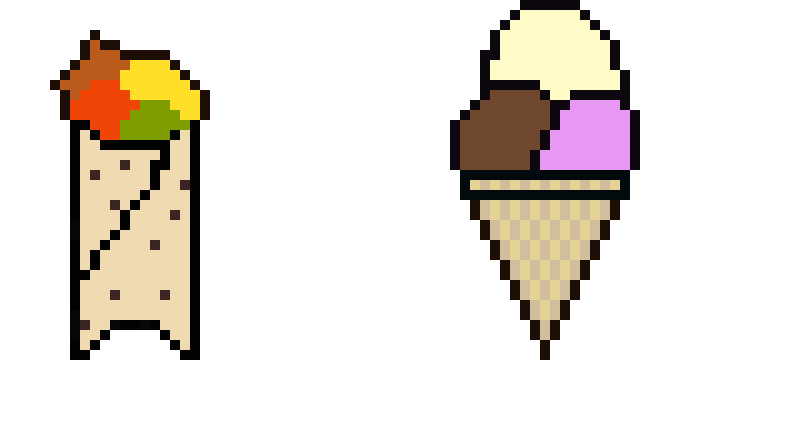 [7b3cfe] food pixel art