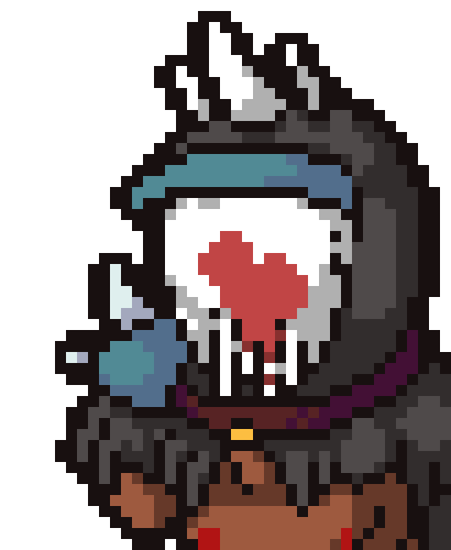 [26c632] *Richie growls and charges at Lucas for shooting Ludd. Ludd passes him a piece of joy to eat as well* - Richie