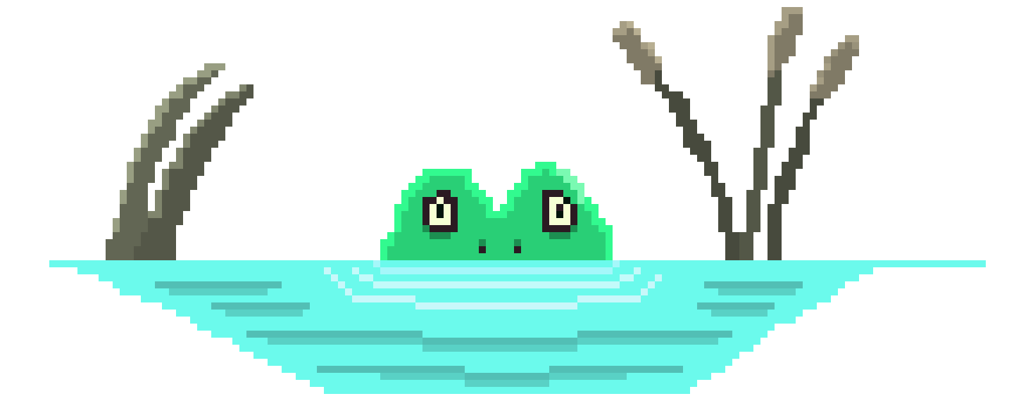 [f6bd6a] Frog In Pond