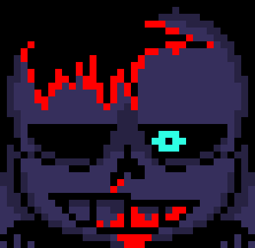 [7ce906] You too. *(He'd go in the portal, louder distorted noises were heard.)  -Sans