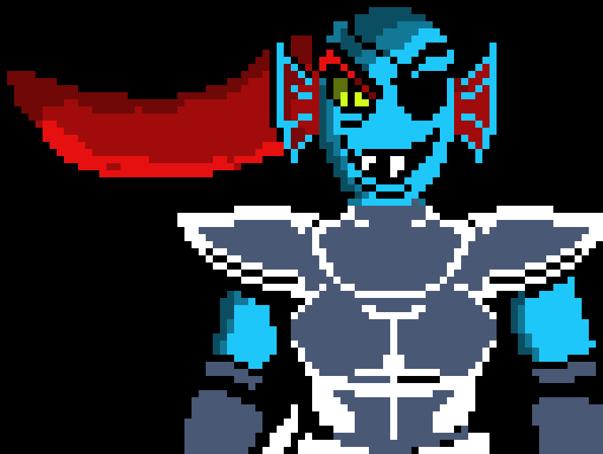 [9664c4] UNDYNE COLORED SPRITE *( NOT WHOLE)*