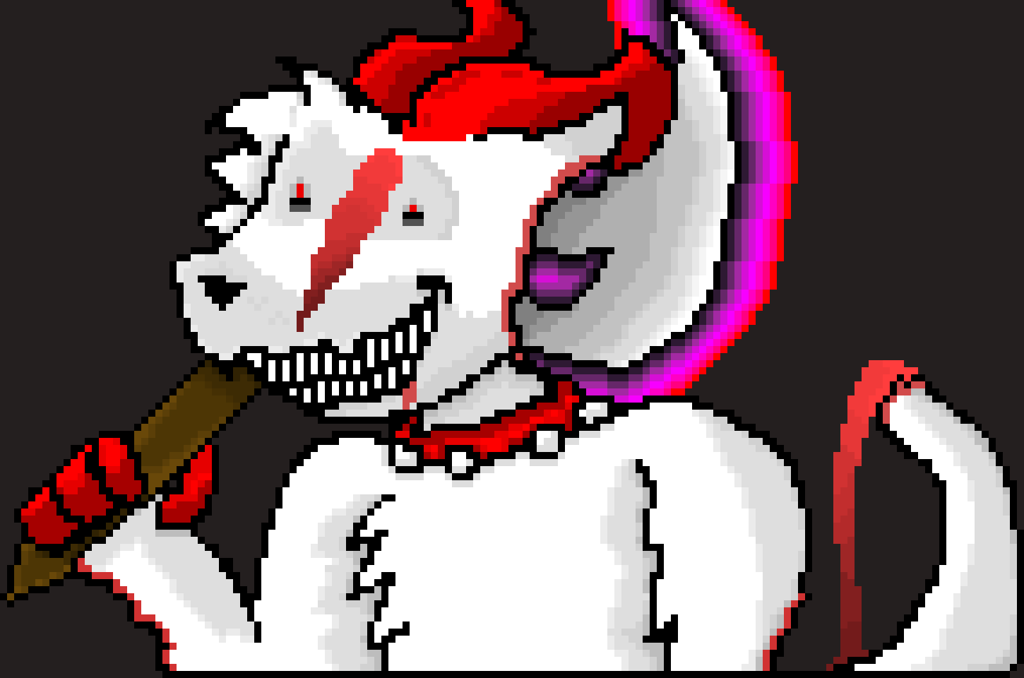 [63ceb7] Horror Terrie - Full glowing ax