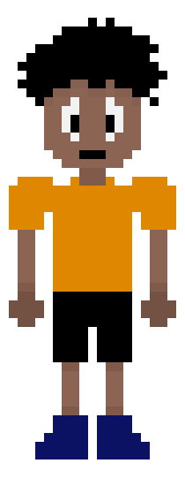 [25d002] *He finishes the drawing, putting it beside him, before starting to draw something else*