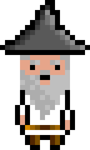 [bb0007] Pixel Wizard White Idle AniF3