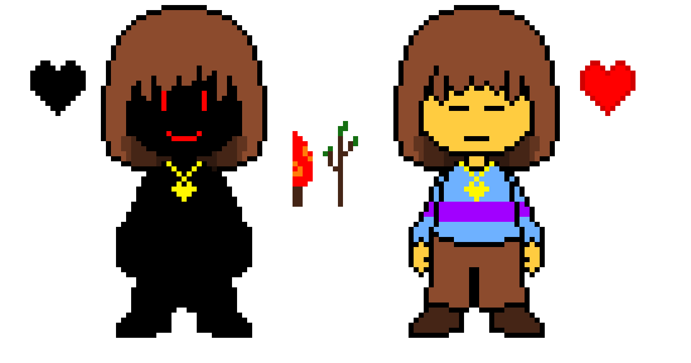 [9292a2] Glitchtale Chara And Frisk