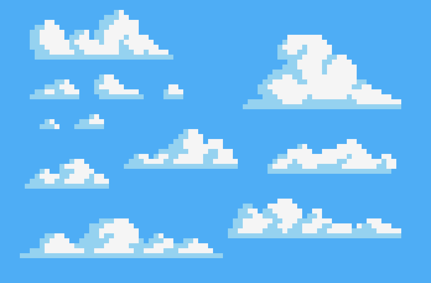 [9f2b12] Clouds pixel art