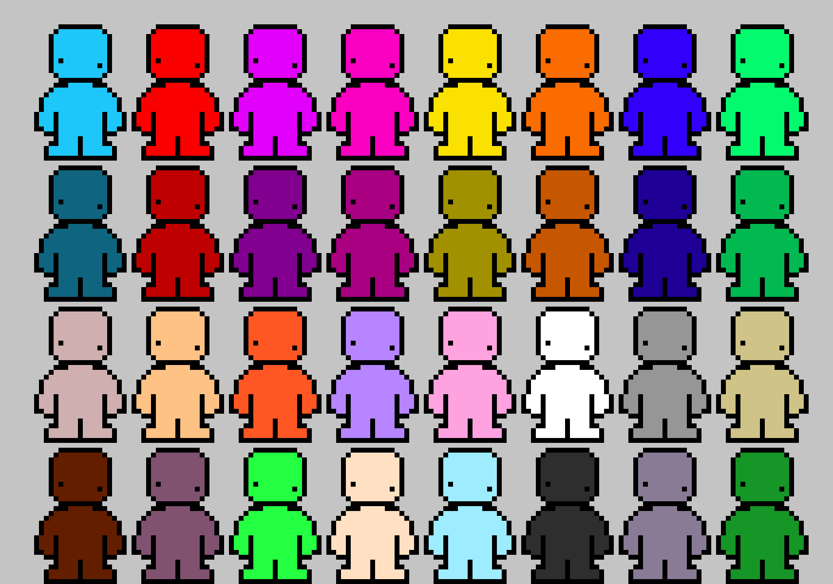 [30dec3] i gave all of these dudes different colors, and am now going to turn them into my braincells. -Ez