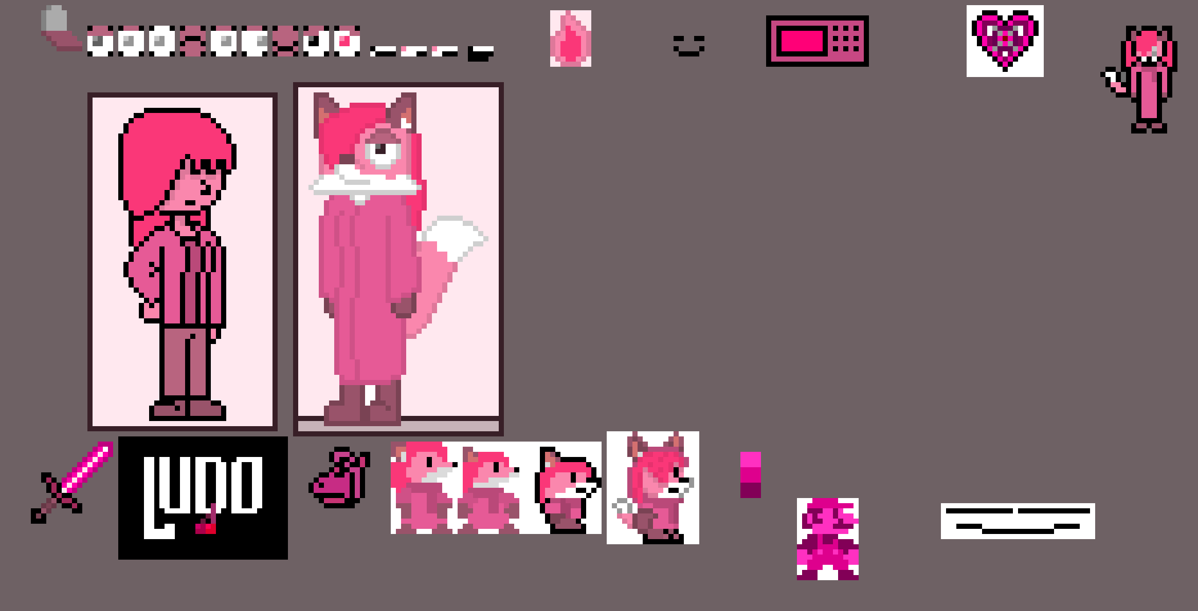 [95be89] Foxlynn's palette, but pink