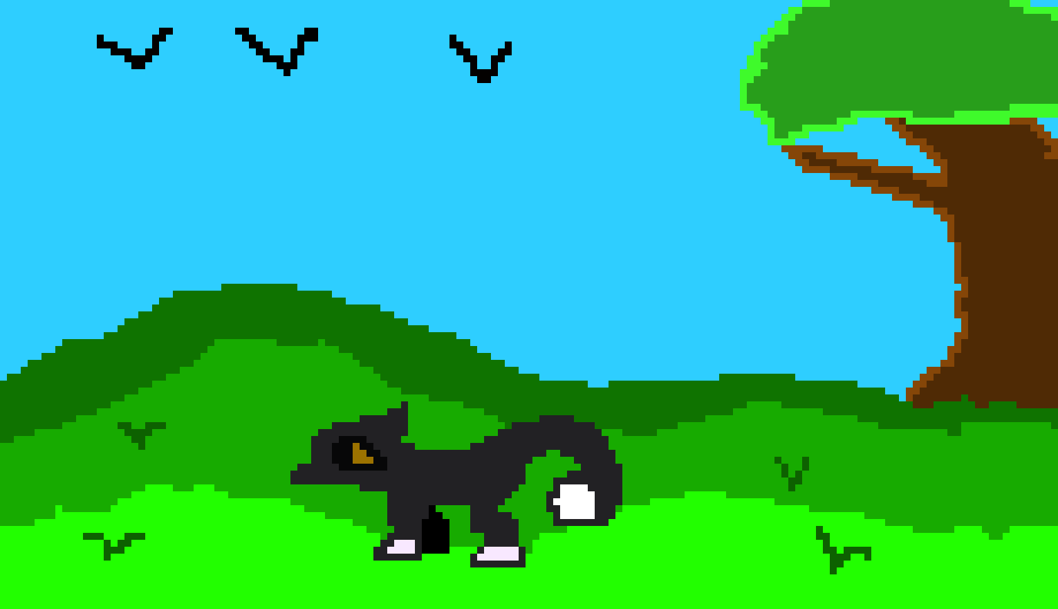 [c9c275] land scape with animal 