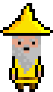 [bb0007] Pixel Wizard Gold Idle AniF2