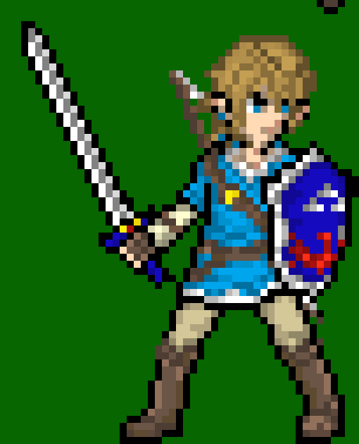 [4076f0] -turns around and waves slightly, as link doesn't speak much- -Link (cleetus)