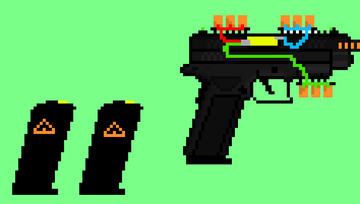 [9664c4] X-9-B Tesla Beaton PROTO Handgun (Jaxi-tech X9B HG P)