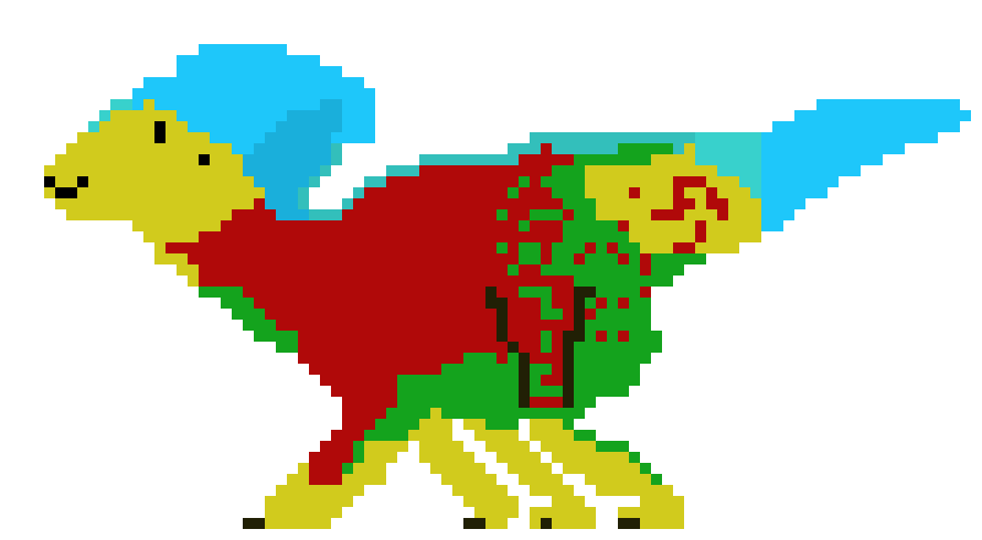 [d4942c] Flamboyant Parasaurolophus Male Pixel