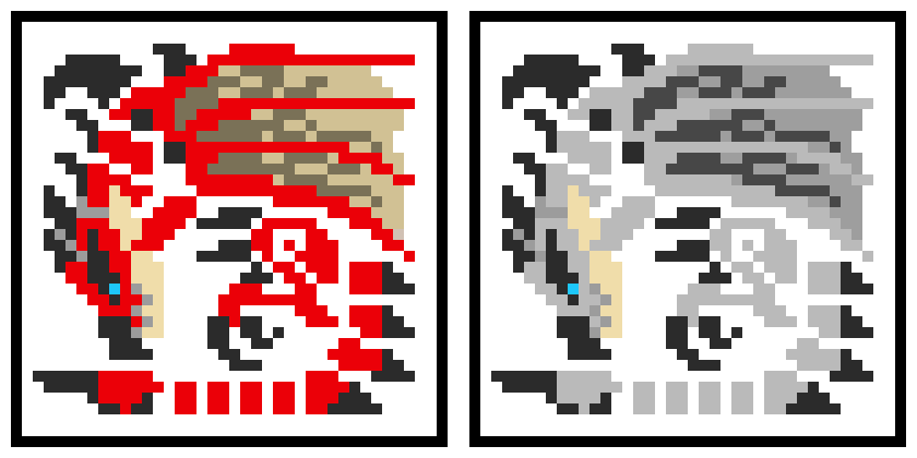 [d58c3d]  silver and regular rathalos