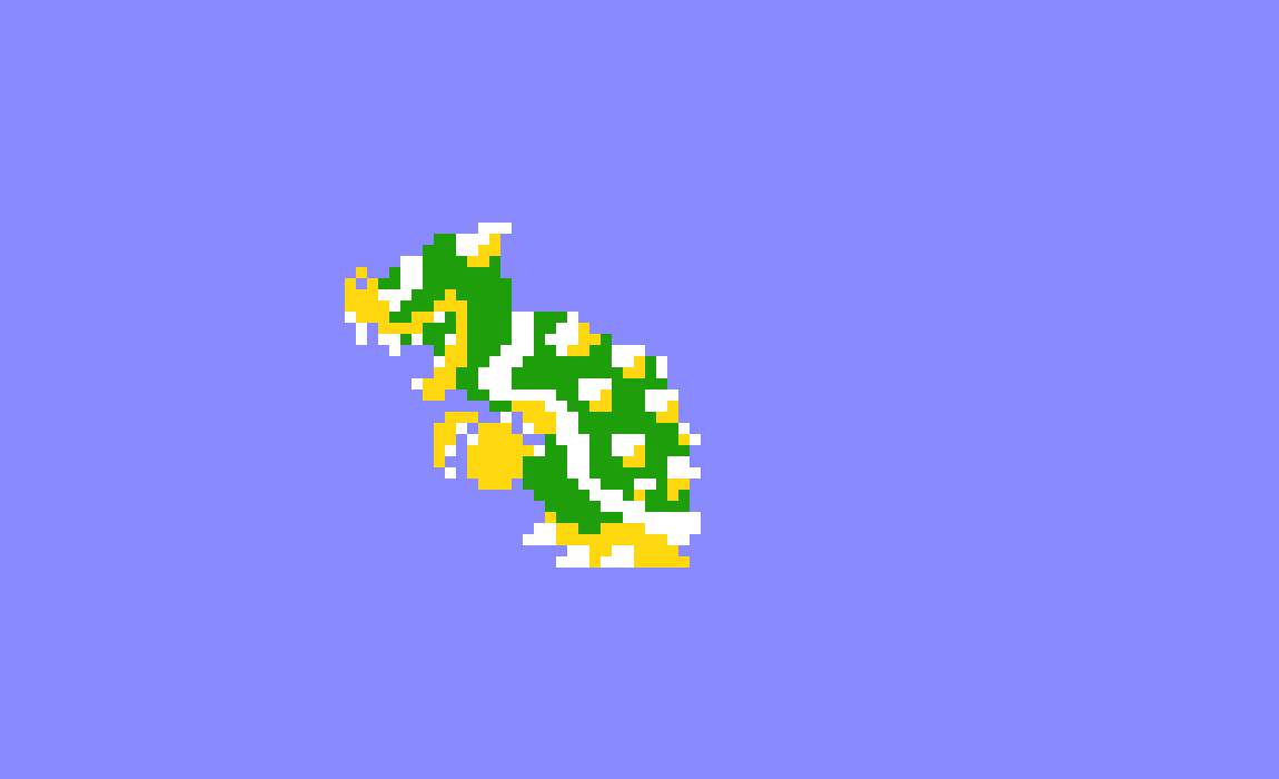[1cc751] Smb1 bowser has no black, the reason it looks like black is because the backround is black. but he has transparent pixels instead of black, So this is the real sprite.