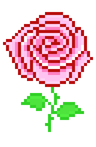 [b2b93b] Pixel Art Pink Rose