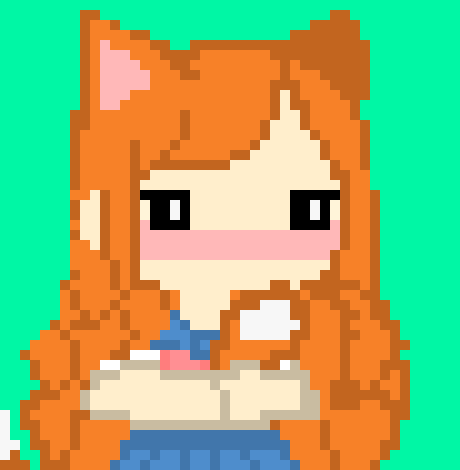 [96c78c] -goes to cesar and carefully takes the baby fox off his arm- there - has it in her arms