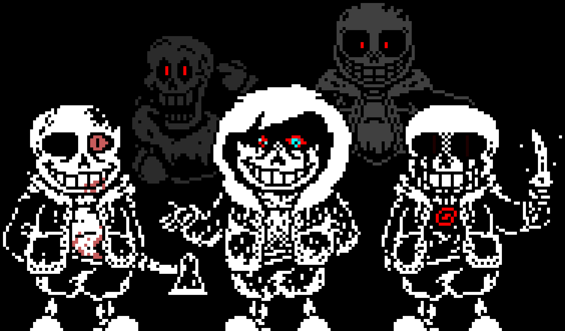 [95be89] Murder Time Trio + Ghost Papyrus and Insanity Sans | ... -Lewis