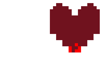 [01a017] *It keeps inching closer to Salt until it was right in front of her... A small discolored red heart on the ground.*