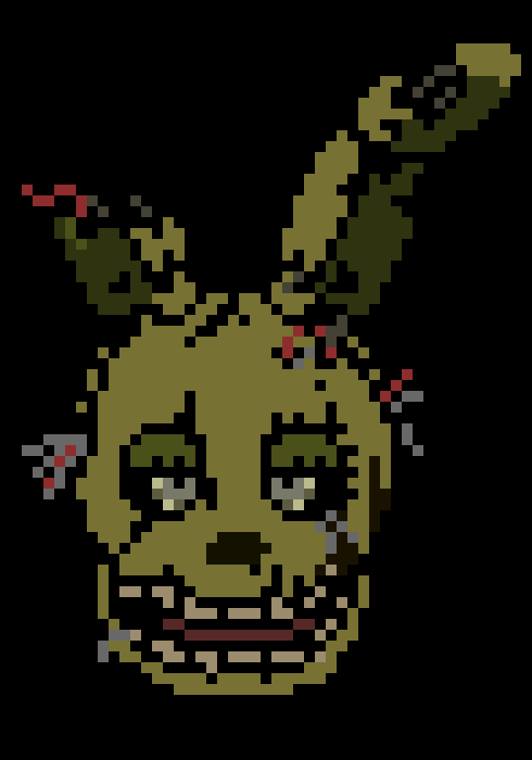 [fc6325] springtrap manages to put his arm back on and starts to break the other animatroic)