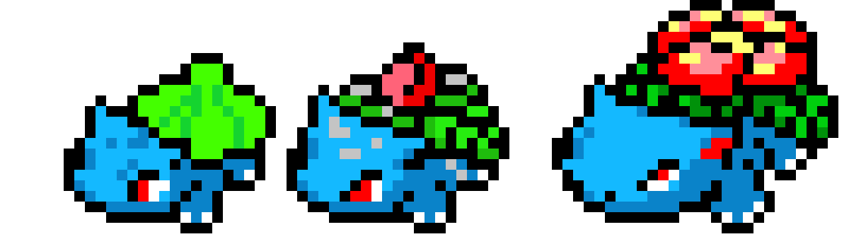 [9664c4] Bulbasuar, Ivysuar, and Venasaur