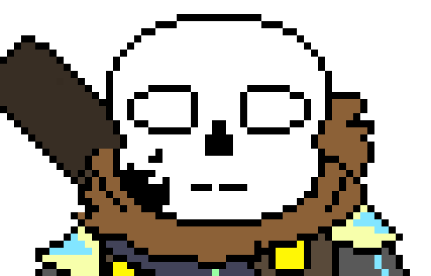 [619e86] stabs Glitch in the eye with a sharp bone *