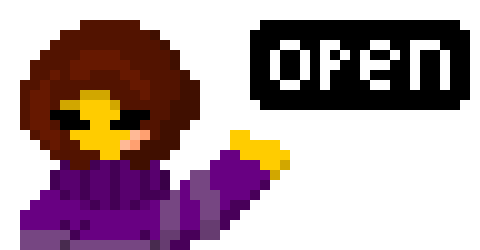 [a34ade] well, im just gonna say it here, for anyone that might be spectating, im gonna be open for sprite requests.. that means ill draw you stuff for free.. i now feel like i have the ability to pull a Grim and draw other peoples characters because mine are a grace of god that i had any spirit to make it, while anyone else's sprite will come out pristine if i draw it, and its not my character... so uh.. yea, this starts right now and probably wont end