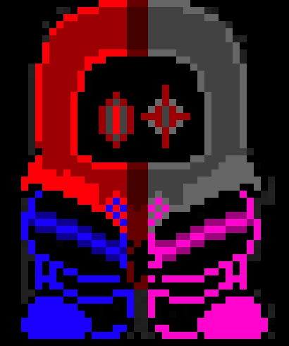 [392fc2] (lore: disas shadow and disas!mongus have an alliance, they want to kill disasverse) *appears sending 5 bones at disasverse* heh, gotcha bud