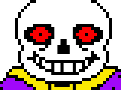 [ae85ef] Hey can u move cross sans to the left and make him miniature and put colors above it 