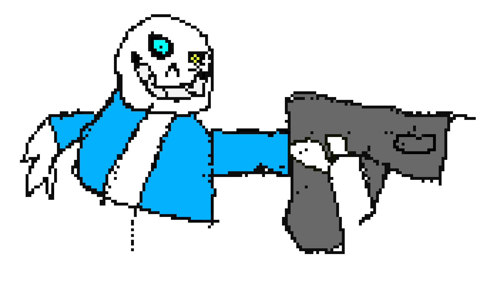 [83d2ed] Sans but he has a gun