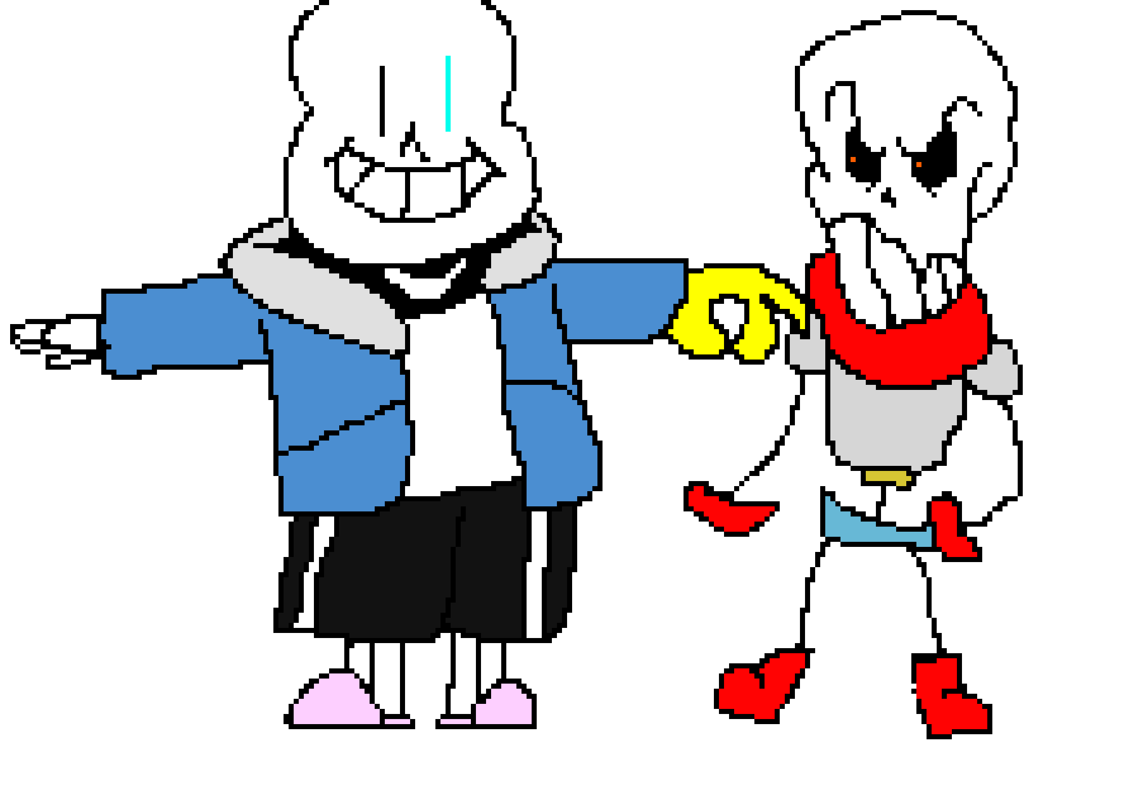 [95be89] funny undertale part 423039102931 - sans commits fortnite t-pose ok hand emoji and fucking kills papyrus making him pissed and lose all hes BONES! also face swap yes 