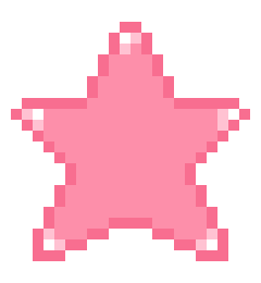 [d9fc7d] pink star