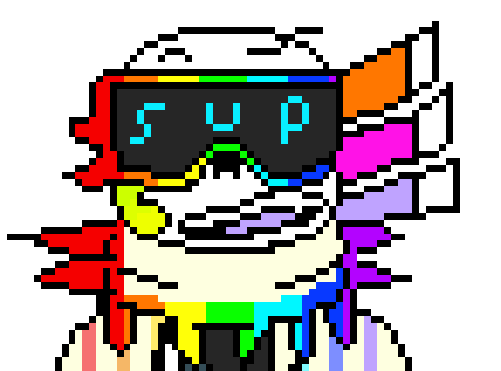 [b9de0d] SUP LITTLE RAINBOW DUDE! - FRESH! ink