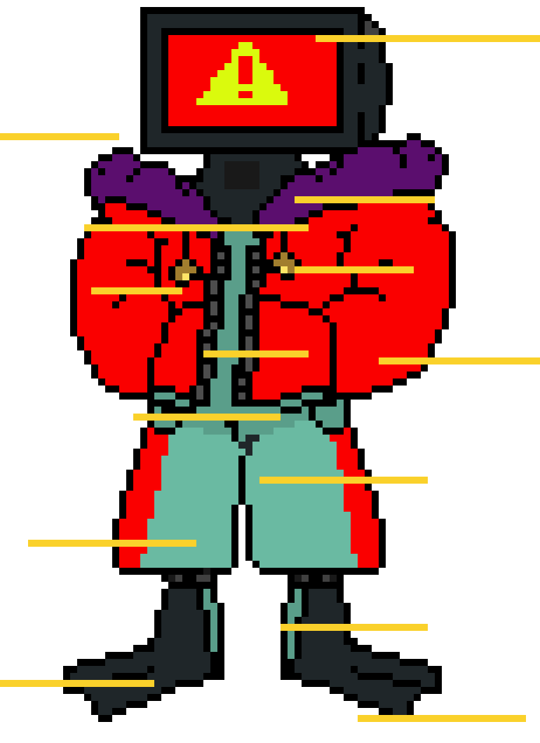 [e7ca5d] Updated MoniTOR Sans SYSTEM Sprite (My OCs New sprite)