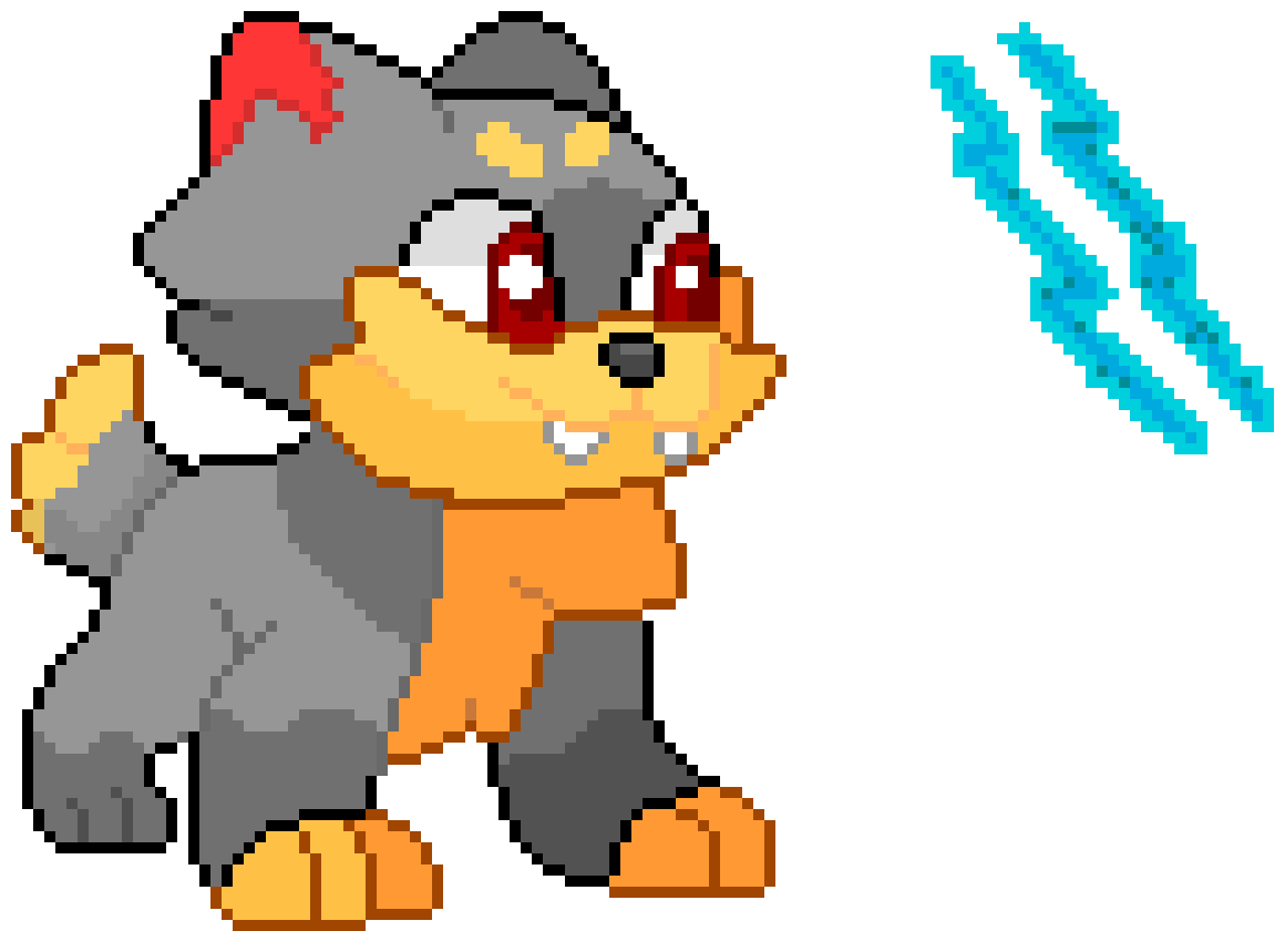 [fb7182] *Jumps into the air and uses thundershock* :Luminite