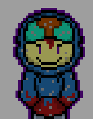 [a228fa] *He throws a knife up in the air and catches it. Then he keeps doing it, as he walks.*