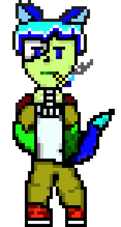 [04f305] -teleports back to red person and sand girl- heya..