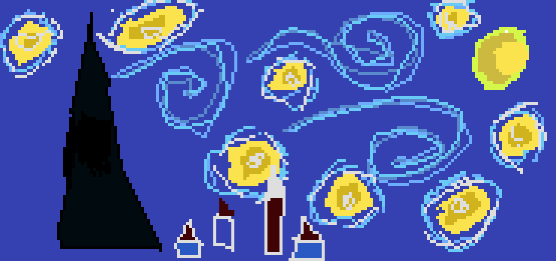 [1a0cf2] The Starry Pixel Night