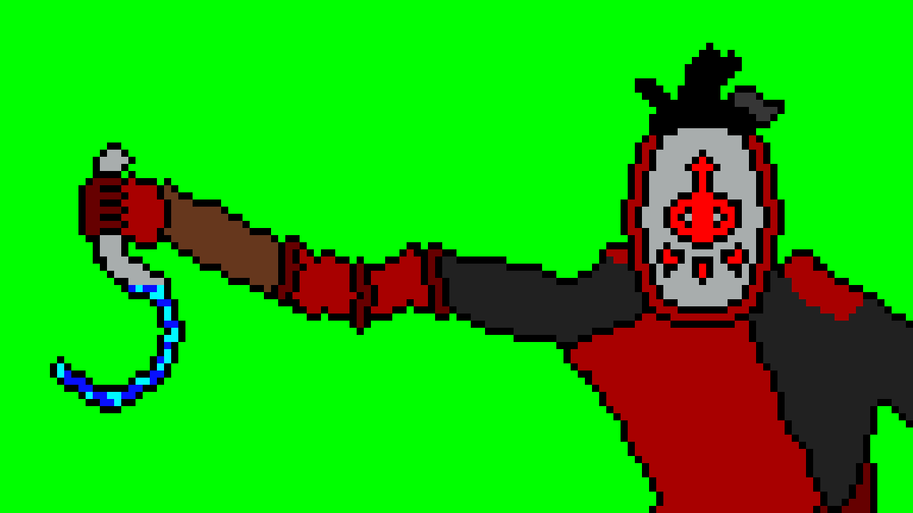 [544552] *Teleports back and stabs her hands multiple times.* NOBODY`S INVINCIBLE, LOVE ISN`T THE STRONGEST FORCE.