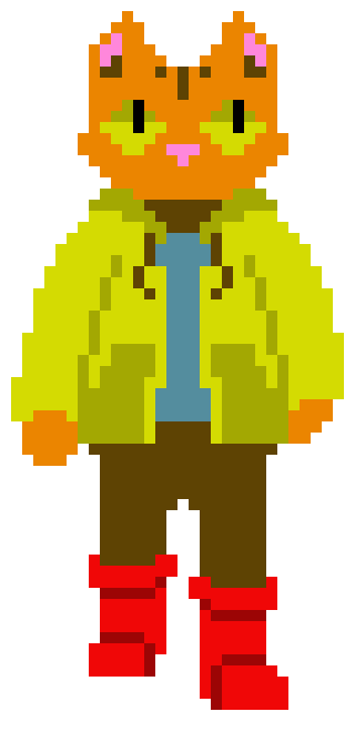 [9664c4] Pixel Cat LC Forward Walking Left Step